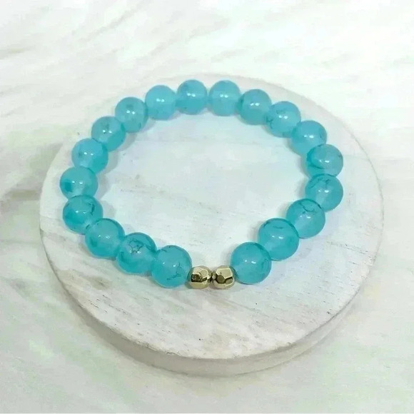 Aqua Caribbean Beaded Bracelet - Picture 2 of 5